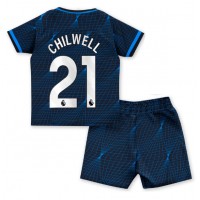 Koszulka piłkarska Chelsea Ben Chilwell #21 Strój wyjazdowy dla dzieci 2023-24 tanio Krótki Rękaw (+ Krótkie spodenki)